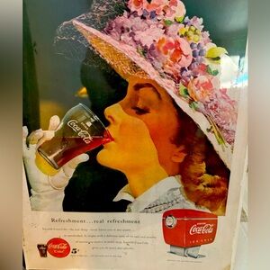 VINTAGE COCA COLA POSTER COPYRIGHT 1948